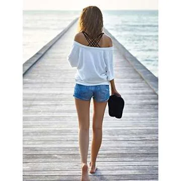 Patelai 2 Pack Womens Sports Bras for Women Cross Back Bra Workout Strappy Bra Seamless Comfortable Yoga Bra (M, Black and Rose Red)