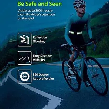 Morbeste 5 PCS Reflective Belt or Sash, Visibility Military Belt Adjustable Lightweight Reflective Straps for Night Running, Walking & Cycling - Fits Women, Men & Kids - Green, Red, Blue, Pink, Orange