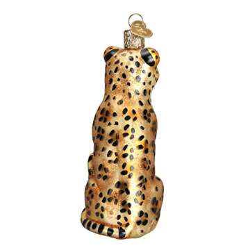 Old World Christmas Ornaments: Wildlife Animals Glass Blown Ornaments for Christmas Tree, Leopard