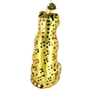 Old World Christmas Ornaments: Wildlife Animals Glass Blown Ornaments for Christmas Tree, Leopard