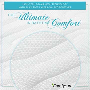COMFYSURE Bath Cushion - Extra-Large Back Support for Tub