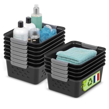 IRIS USA Plastic Storage Basket, 12-Pack - Versatile Organization Solution