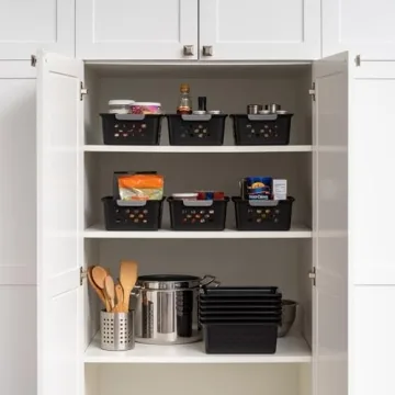 IRIS USA Plastic Storage Basket, 12-Pack - Organizer Set