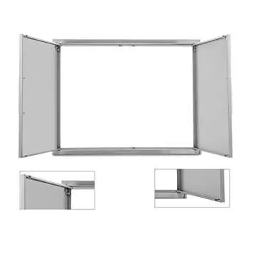 Outdoor Kitchen Doors Stainless Steel,31" W by 24" H Double Access Door,Flush Mount for Outdoor Kitchen and BBQ Island