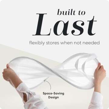 Handy Laundry Collapsible Mesh Pop Up Hamper with Wide Opening and Side Pocket – Breathable, Sturdy, Foldable, and Space-Saving Design for Clothes and Storage. (White | 2-Pack)