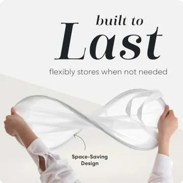 Handy Laundry Collapsible Mesh Pop Up Hamper with Wide Opening and Side Pocket – Breathable, Sturdy, Foldable, and Space-Saving Design for Clothes and Storage. (White | 2-Pack)