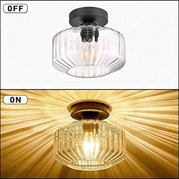 TeHenoo Industrial Flush Mount Ceiling Light Offering Style