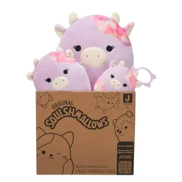 Squishmallows Suri Sunset Cow 3-Pack for All Ages