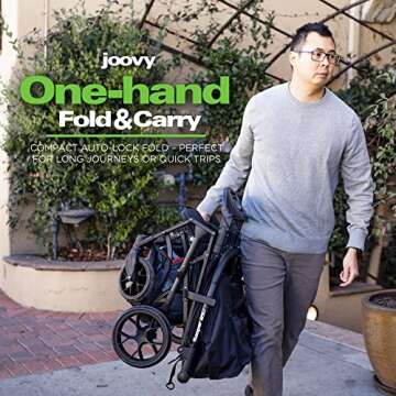 Joovy Kooper RS2 Lightweight Double Stroller with Snack Trays