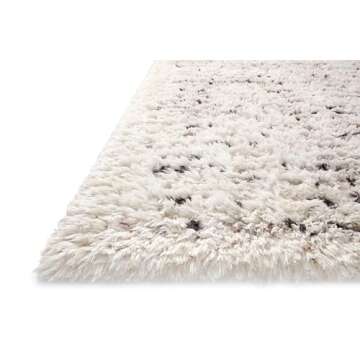 Loloi Angela Rose Amira Collection, Ivory & Multi, 9'-2" x 12'-6" Area Rug – Extra Plush Moroccan Rugs for Living Room Bedroom Entryway & Hallway No Shed High Traffic Area Home Decor Rug