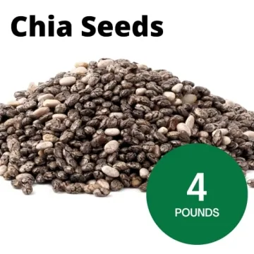 Organic Black Chia Seeds Bulk 4 Lb Gluten-Free