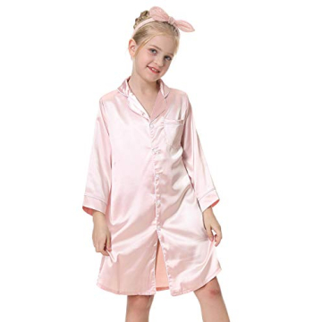 CattyGirl Satin Nightgown for Girls - Soft & Stylish Sleepwear