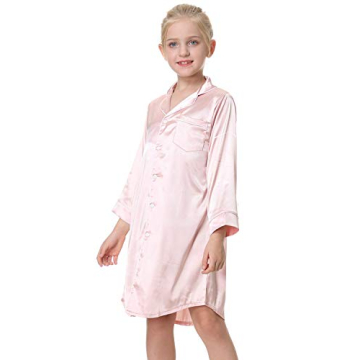 CattyGirl Satin Nightgown for Girls - Soft & Stylish Sleepwear
