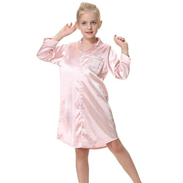 CattyGirl Satin Nightgown for Girls - Soft & Stylish Sleepwear