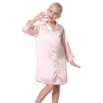 CattyGirl Satin Nightgown for Girls - Soft & Stylish Sleepwear