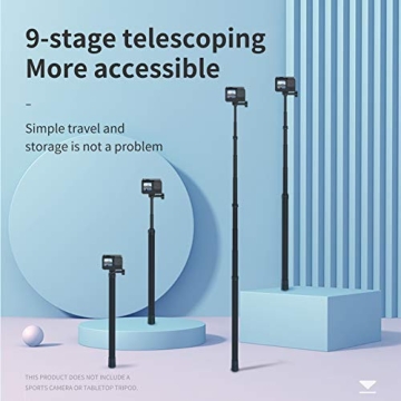 TELESIN 118" Selfie Stick for GoPro Hero & Action Cameras