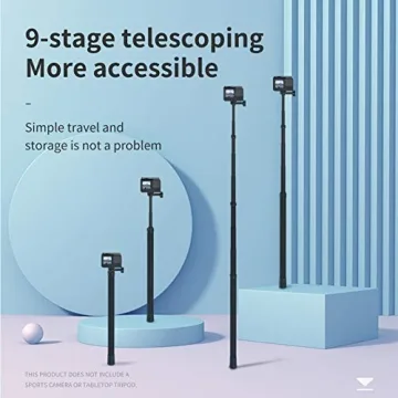 TELESIN 118" Selfie Stick for GoPro Hero & Action Cameras