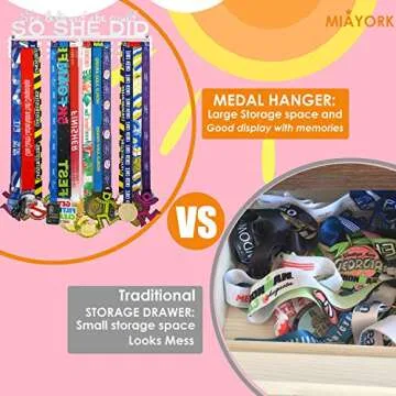 Miayork Medal Holder Display for Athletes and Achievers