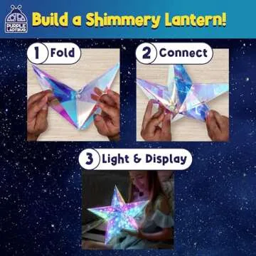 PURPLE LADYBUG Prismic Make Your Own 3D Star Light Lantern - Crafts for Kids Ages 8-12, Gift for Girls & Boys 8-10+, Fun Activities, Valentines or Easter Gift for Teens