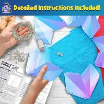 PURPLE LADYBUG Prismic Make Your Own 3D Star Light Lantern - Crafts for Kids Ages 8-12, Gift for Girls & Boys 8-10+, Fun Activities, Valentines or Easter Gift for Teens