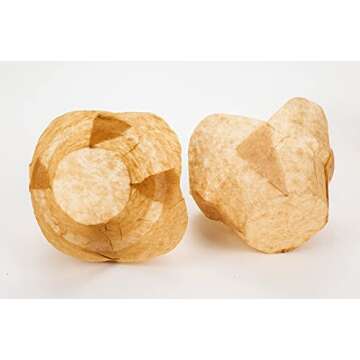 GOLDEN APPLE, 100 Pcs Tulip Cupcake Liner Lotus Parchment Baking Cup Muffin Tins Cups for Weddings, Birthdays, Baby Showers, Natural)