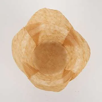 GOLDEN APPLE, 100 Pcs Tulip Cupcake Liner Lotus Parchment Baking Cup Muffin Tins Cups for Weddings, Birthdays, Baby Showers, Natural)