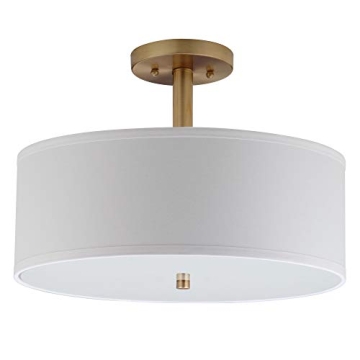 SAFAVIEH Clara Gold Semi Flush Mount LED Light Fixture 16inch