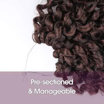 TOYOTRESS Passion Twist Hair - 18 Inch 6packs Ombre Brown Water Wave Crochet Braids Synthetic Braiding Hair Extensions (18 Inch 6Packs, T30)