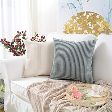 Soft Corduroy Throw Pillow Covers for Cozy Home Decor