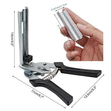 MINYULUA Type M Hog Nail Ring Pliers Kit with 2400pcs M Clips, Hand Tools Clamp Wire Cage Fasten Plier for Fence Fastening, Upholstery Installation, Animal Cages