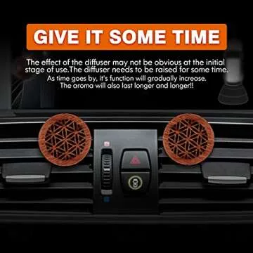 Essential Oil Car Diffuser, 2 PCS Car Aromatherapy Wood Diffuser with Vent Clip