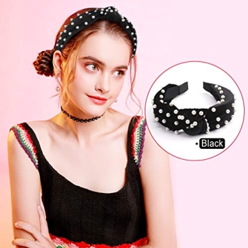 AOPRIE Pearl Headbands for Women Elegant Faux Pearl Accessory