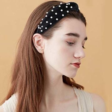 AOPRIE Pearl Headbands for Women Elegant Faux Pearl Accessory