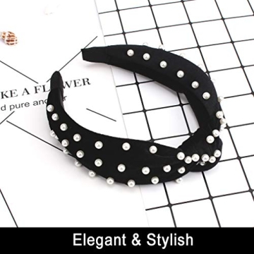 AOPRIE Pearl Headbands for Women Elegant Faux Pearl Accessory