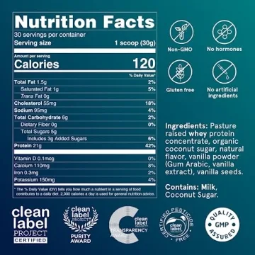 Puori PW1 Vanilla Whey Protein - Clean & Pure Protein Powder