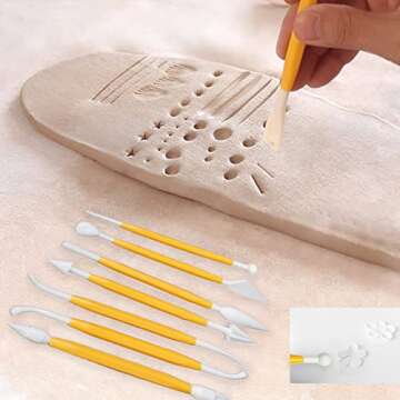 HOSL Fondant Cake Decorating Tools Set 11pcs Fondant Cutters Roller Fondant Smoother & Rolling Pin Flower Fondant Molds Cake Decorating Supplies Kit for Beginners Cake Sculpting & Modeling Tools