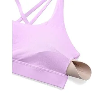 CRZ YOGA Strappy Sports Bra Medium Support Lilac