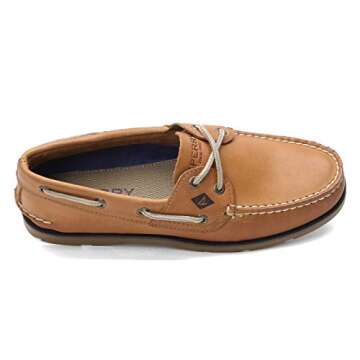 Sperry Mens Leeward 2-Eye Boat Shoe, Sahara, 11