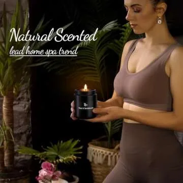 Scented Candle - Christmas Scented Candles for Men - 7.6oz Soy Wax Scented Candle for Home Scented - Long Lasting Candles with 40+ Hour Burning - Men Candle Gifts, Christmas Gift (Rose & Sandalwood)