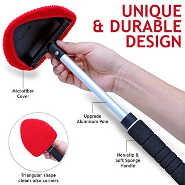 TAKAVU Windshield Cleaner with Extendable Handle