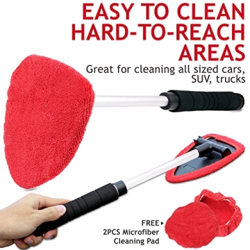 TAKAVU Windshield Cleaner with Extendable Handle