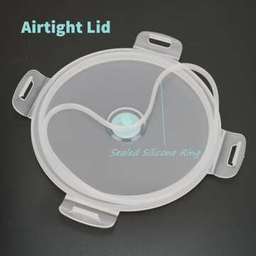 CARTINTS Silicone Collapsible Food Storage Containers-Prep/Storage Bowls with Lids – Set of 4 Round Silicone Lunch Containers – Microwave and Freezer Food Containers (Blue)