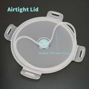 CARTINTS Silicone Collapsible Food Storage Containers-Prep/Storage Bowls with Lids – Set of 4 Round Silicone Lunch Containers – Microwave and Freezer Food Containers (Blue)