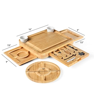 Bamboo Charcuterie Boards Set - Elegant Entertaining Essential