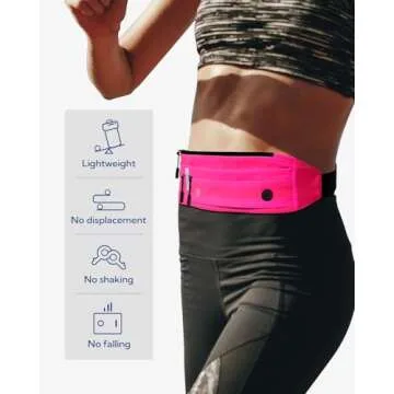WATERFLY Running Belt Fanny Pack: Runner Marathon Jogging Waist Pack Sport Workout Exercise Fitness ...