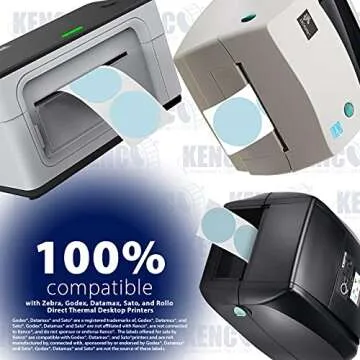 2” Circle Direct Thermal Perforated Stickers Labels for Barcodes, Address, Small Business Labeling, Inventory and Color Coding – Compatible with Zebra, Rollo, Munbyn, and More (Blue, 1 ROLL)