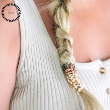 TELETIES Tiny Spiral Hair Coils - 5 Pack for All Styles