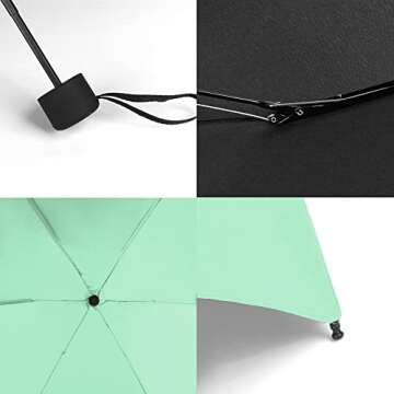 GAOYAING Compact Travel Umbrella Small Lightweight Fun