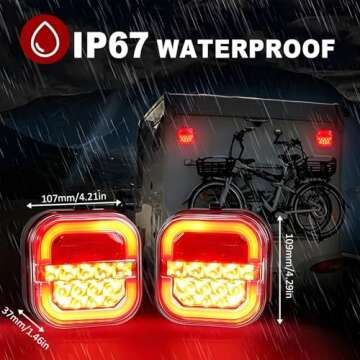 Wireless Trailer Light Kit - IP67 Waterproof, Magnetic Towing Solution