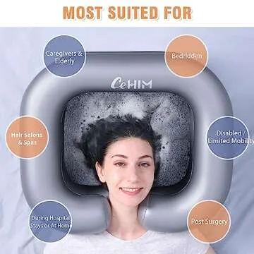 Cehim Inflatable Shampoo Basin for Hassle-Free Hair Washing